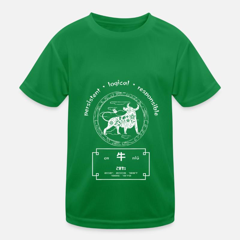 Zodiaque chinois - Année du Buffle T-shirt sport Enfant