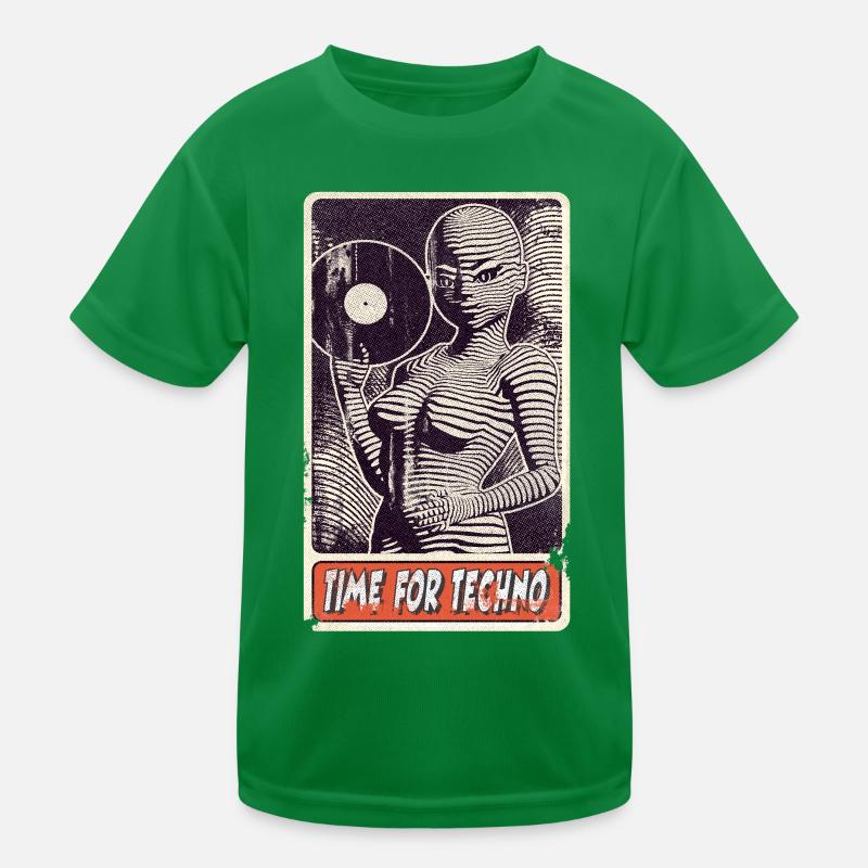 Alienfrau DJ avec disque pour les mélomanes. T-shirt sport Enfant