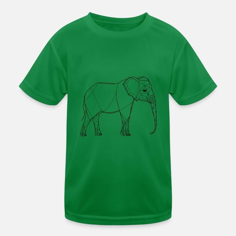 Art au trait fin de l’éléphant T-shirt sport Enfant