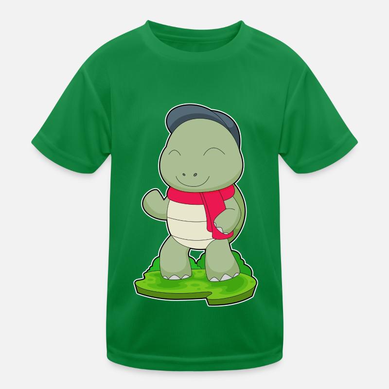 Schildkröte Schal Kinder Funktions-T-Shirt