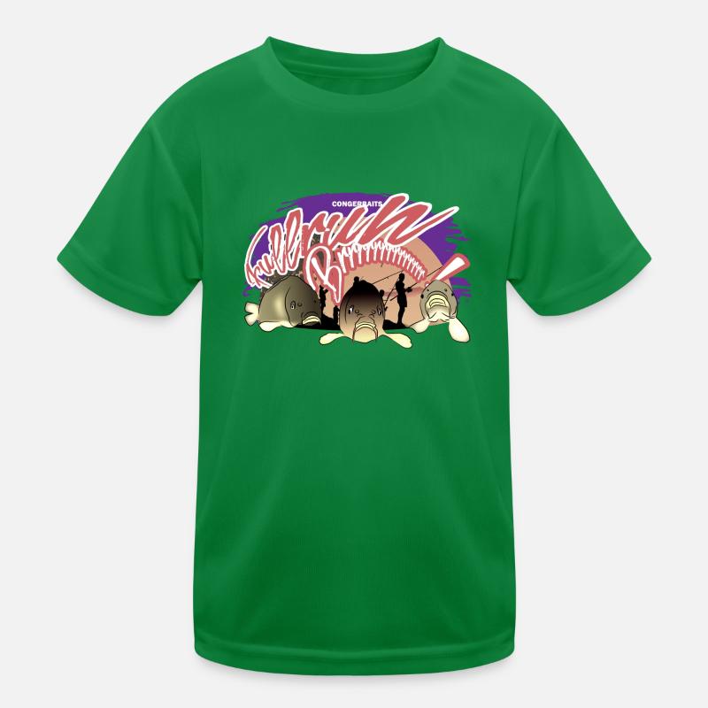Angler Geschenkidee Cool Karpfen Kinder Funktions-T-Shirt
