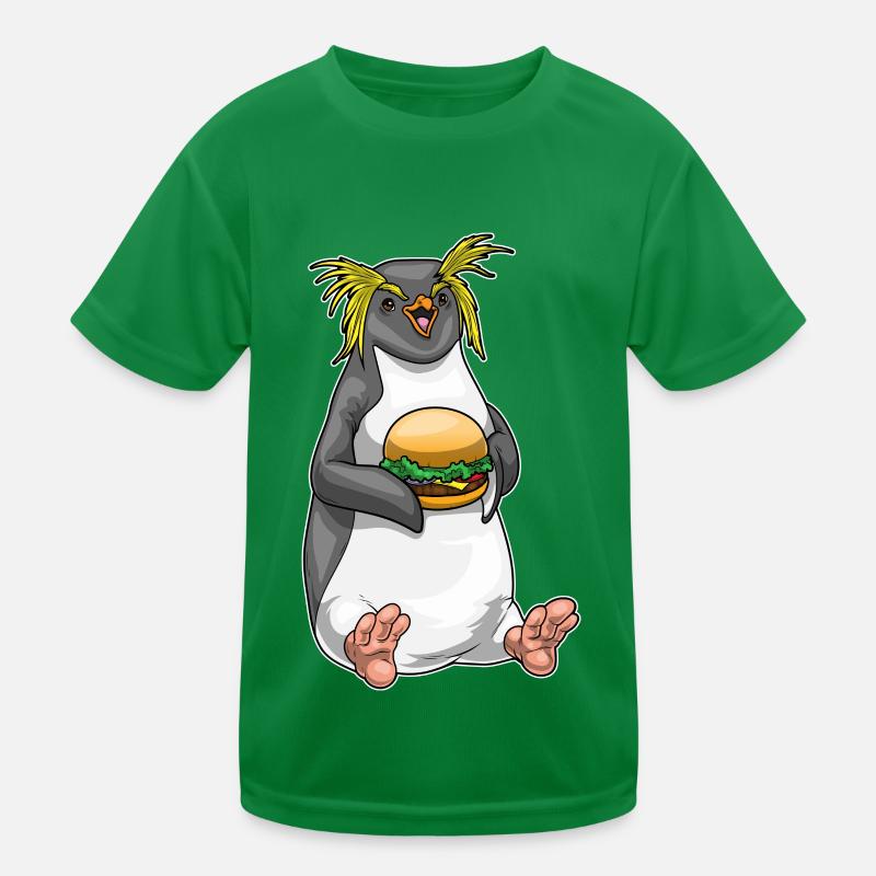 Pinguin Cheeseburger Kinder Funktions-T-Shirt