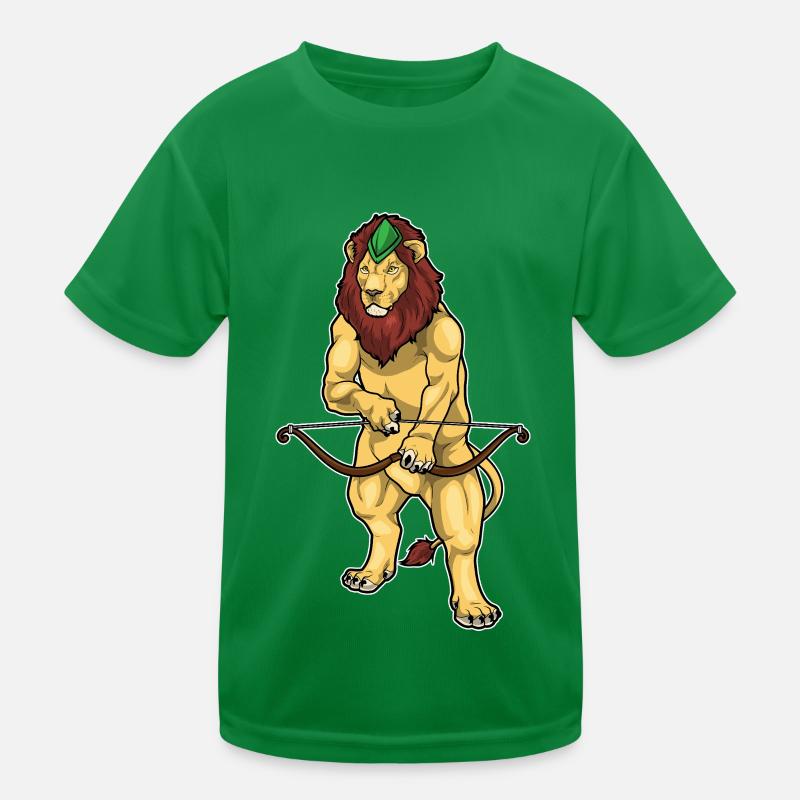 Lion Archer Bow Kids Functional T-Shirt