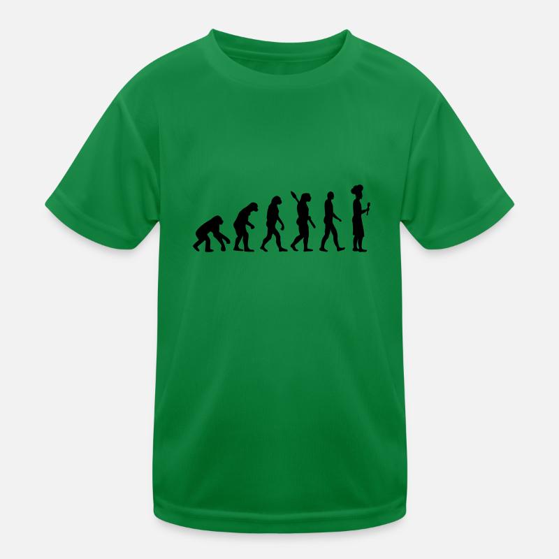 Evolution Koch - Kinder Funktions-T-Shirt - Kelly Green