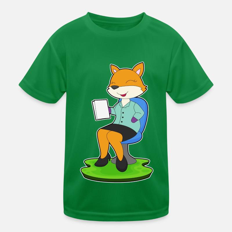 Fox Secretary Note Kids Functional T-Shirt