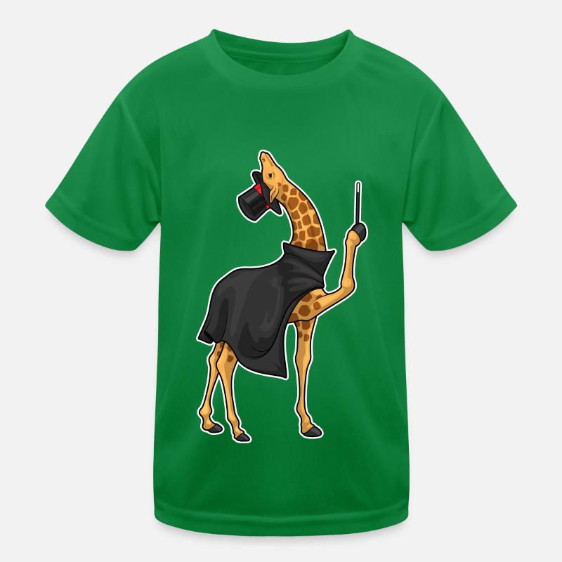 Giraffe Wizard Wand Kids Functional T-Shirt