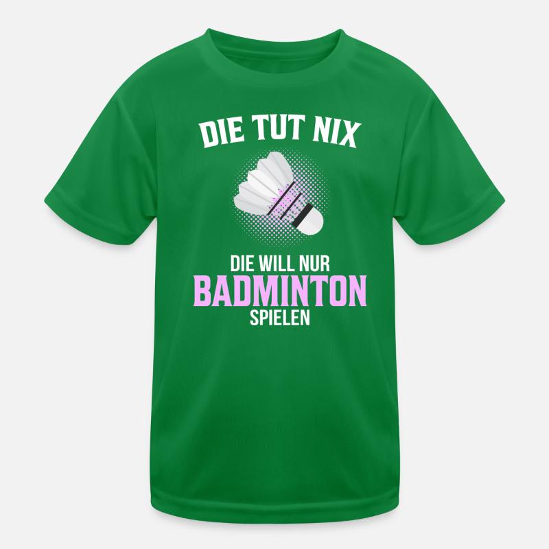 Badmintonspielerin Badminton Spruch Geschenk Kinder Funktions-T-Shirt
