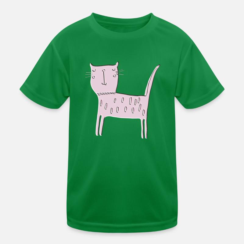 Cat relief pink Kids Functional T-Shirt