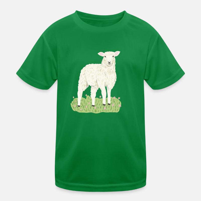 Süßes Schaf - Kinder Funktions-T-Shirt - Kelly Green