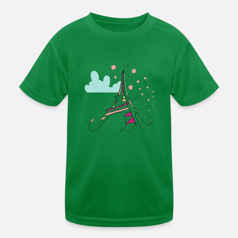 Eiffel Tower Kids Functional T-Shirt