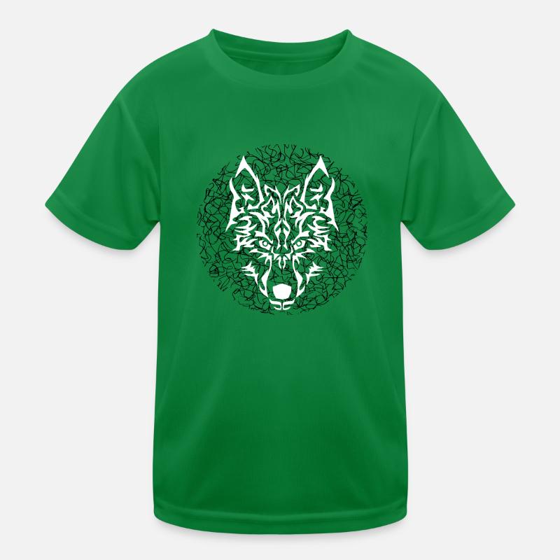 Wolf's Head, Wolf Tatoo Drawing Kids Functional T-Shirt