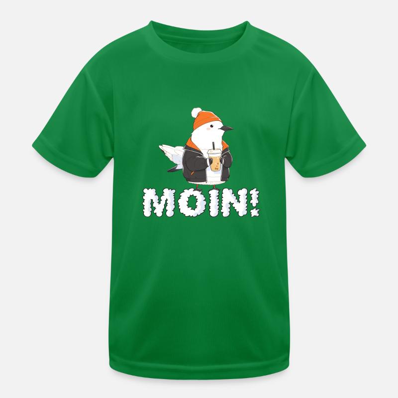 Moin Moin Möwe! Kinder Funktions-T-Shirt