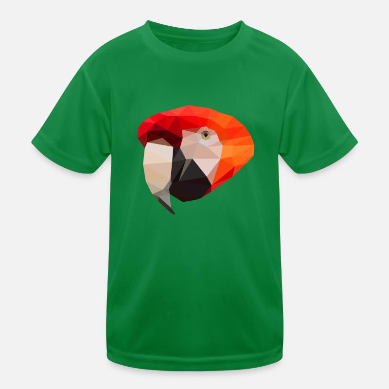 Low Poly Parrot Kids Functional T-Shirt