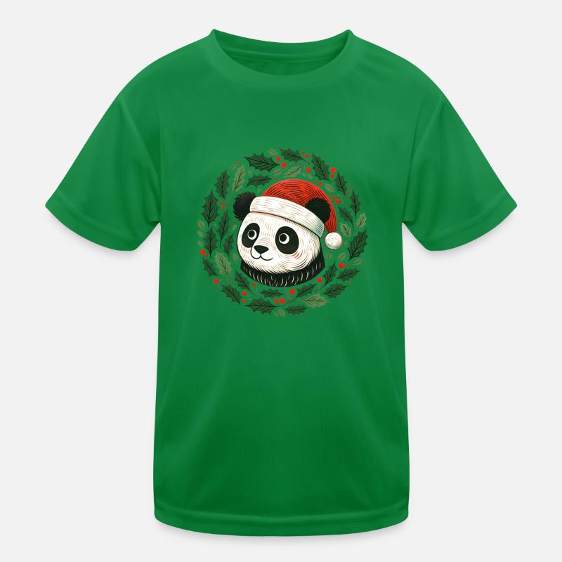 Weihnachts-Pandabär Kinder Funktions-T-Shirt