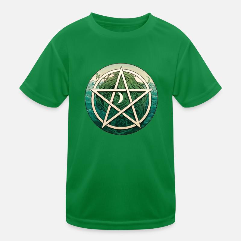 Pentacle vert T-shirt sport Enfant