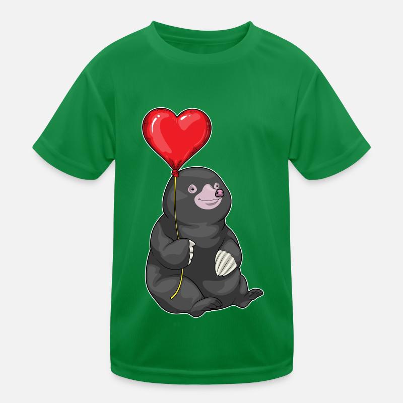 Mole Heart Balloon Kids Functional T-Shirt