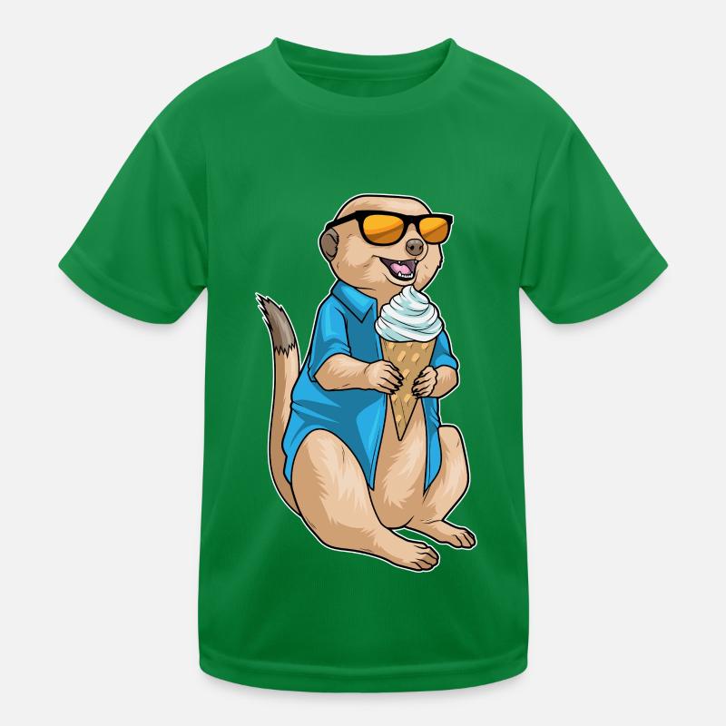 Erdmännchen Waffeleis Kinder Funktions-T-Shirt