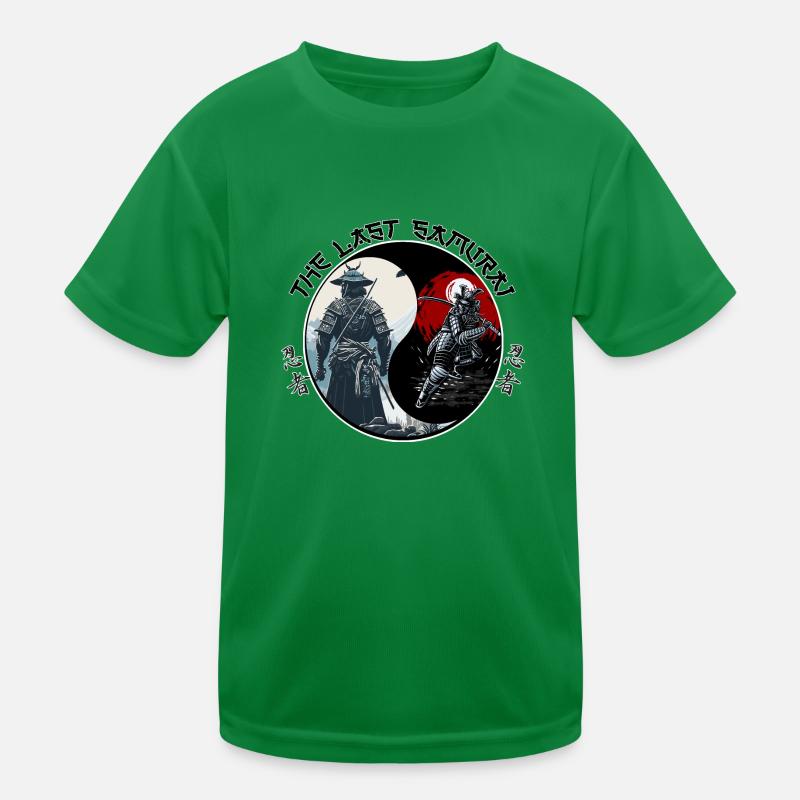 ying yang samurai Kinder Funktions-T-Shirt