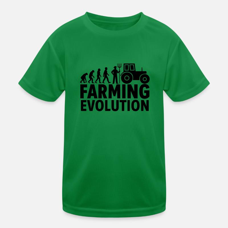 Landwirtschaft Evolution Traktor Landwirt Kinder Funktions-T-Shirt