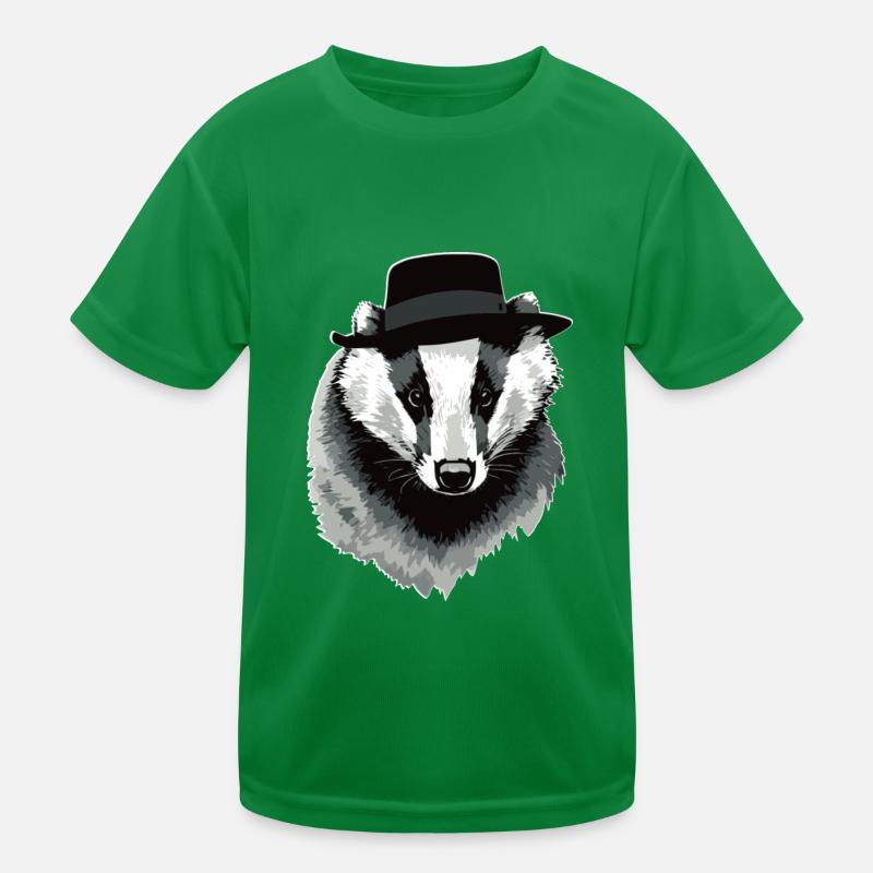 Dachs - Kinder Funktions-T-Shirt - Kelly Green
