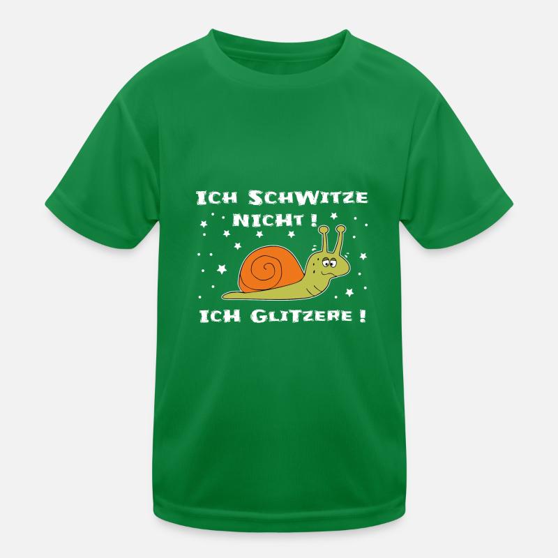 Ich schwitze nicht ich glitzere Kinder Funktions-T-Shirt