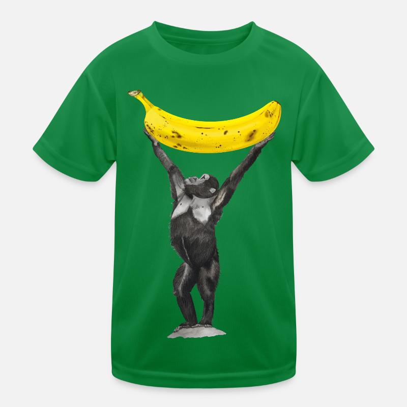 Monkey Banana Ape Kids Functional T-Shirt