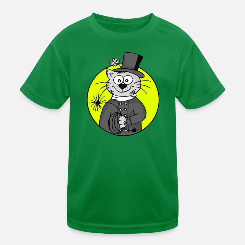 Ramoneur rétro chat T-shirt sport Enfant