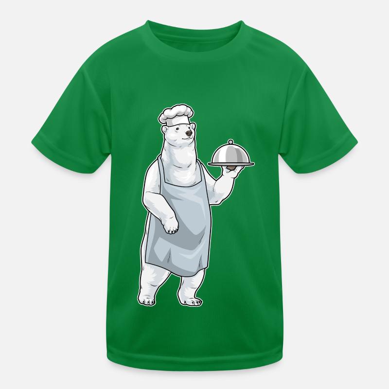 Polar Bear Cooking Serving Plate Cooking Kids Functional T-Shirt