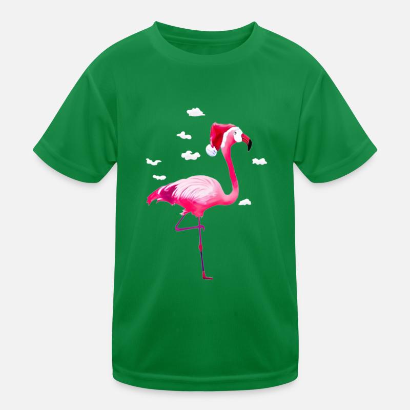 Weihnachtsflamingo Kinder Funktions-T-Shirt