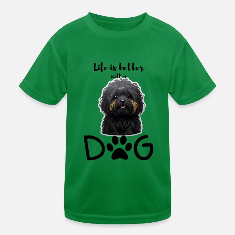 Lebensfreude mit einem Havapoo Kinder Funktions-T-Shirt