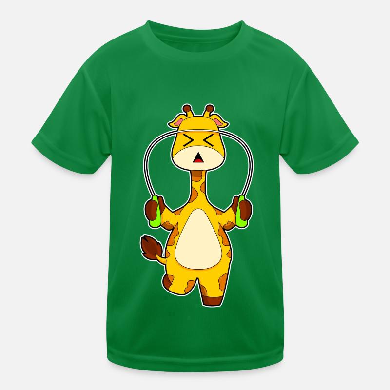 Giraffe Seilspringen Springseil Kinder Funktions-T-Shirt