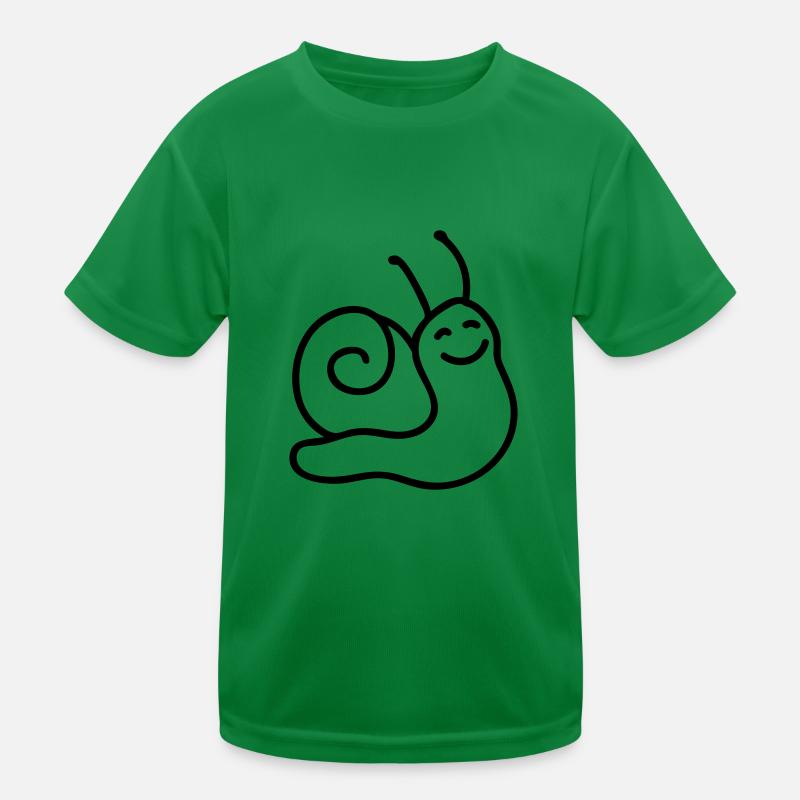 Fröhliche Schnecke - Line Kinder Funktions-T-Shirt