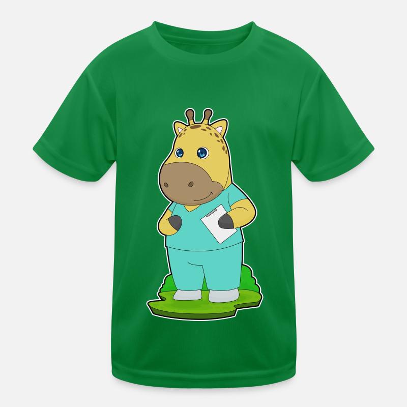 Giraffe Krankenschwester Kinder Funktions-T-Shirt