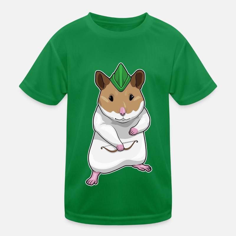 Hamster Archer Bow Kids Functional T-Shirt