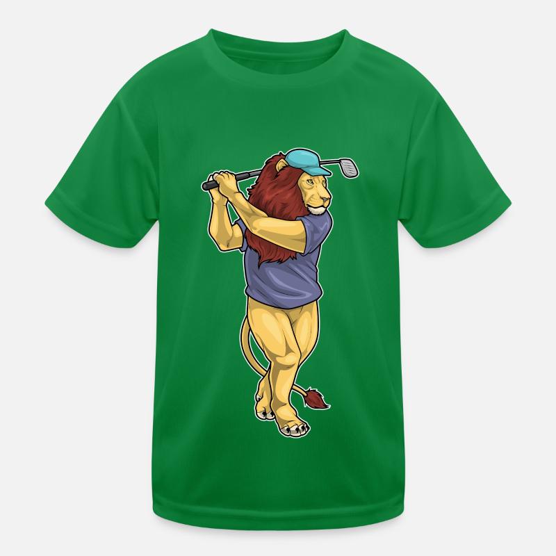 Löwe Golf Golfschläger Kinder Funktions-T-Shirt