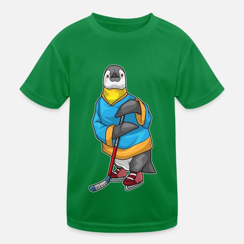 Pinguin Eishockey Eishockeyschläger Kinder Funktions-T-Shirt
