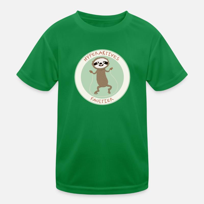 hyperaktiv Faultier Kinder Funktions-T-Shirt