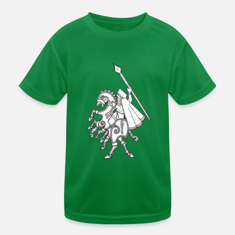 Odin, Reiten Sleipnir - Kinder Funktions-T-Shirt - Kelly Green