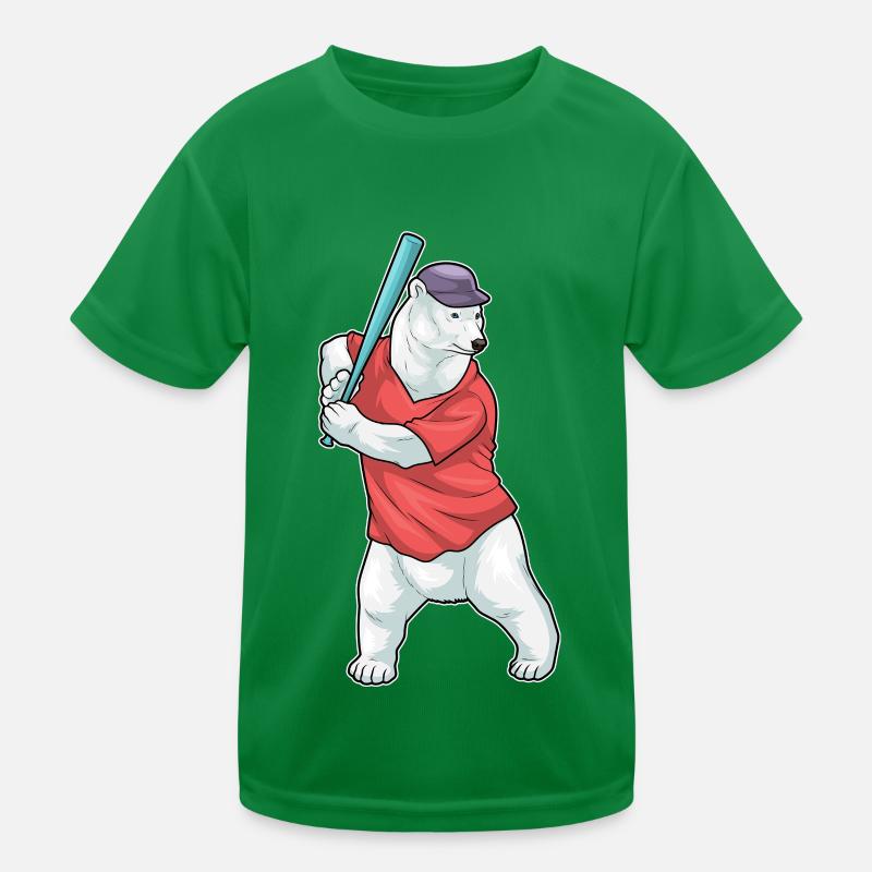 Eisbär Baseball Baseballschläger Kinder Funktions-T-Shirt