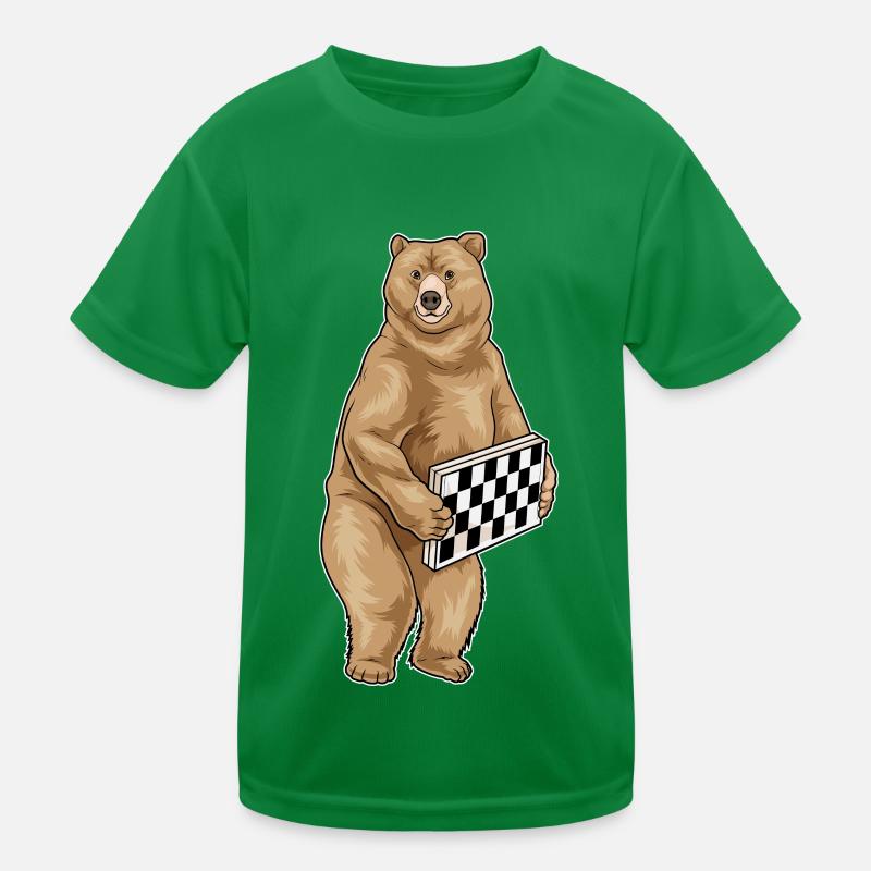 Ours Échiquier Echecs T-shirt sport Enfant