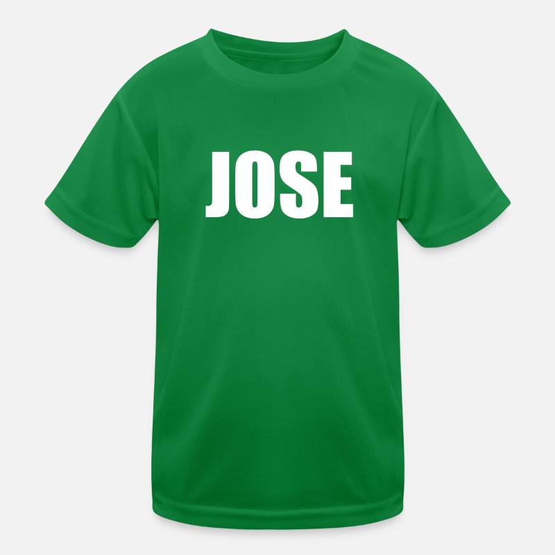 First name: Jose white Kids Functional T-Shirt