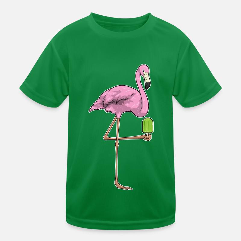 Flamingo Eis am Stiel Kinder Funktions-T-Shirt
