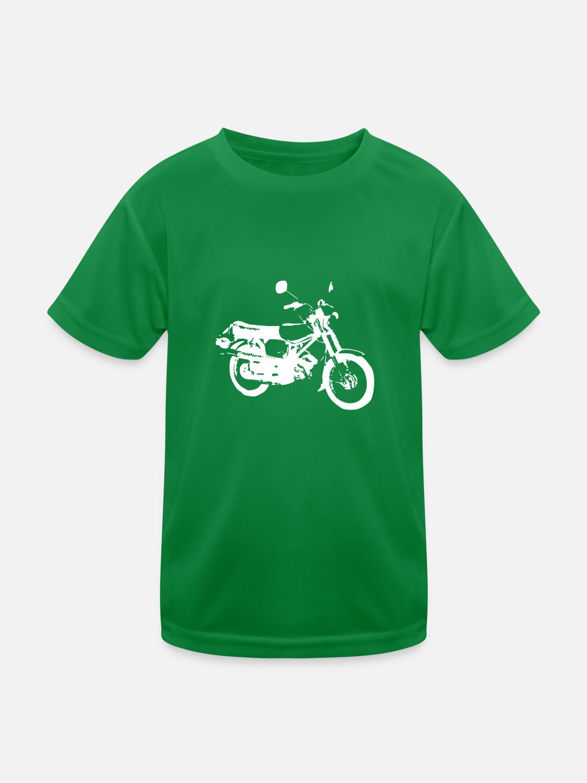 Simson S51 Enduro - Kinder Funktions-T-Shirt - Kelly Green - Vorne