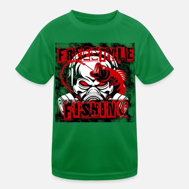 Freestyle Cool Angeln Geschenkidee Kinder Funktions-T-Shirt