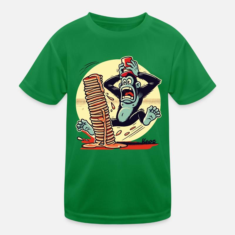 Pancake monkey – chaos with syrup Kids Functional T-Shirt