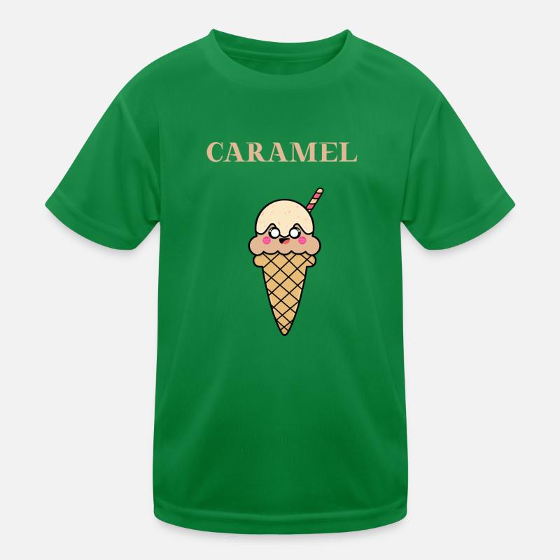 Caramel Karamell Eis Eiscreme Geschenkidee süß Kinder Funktions-T-Shirt