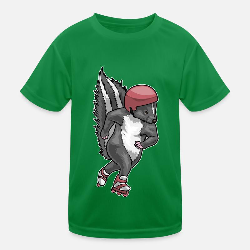 Stinktier Inline skating Rollschuhe Kinder Funktions-T-Shirt