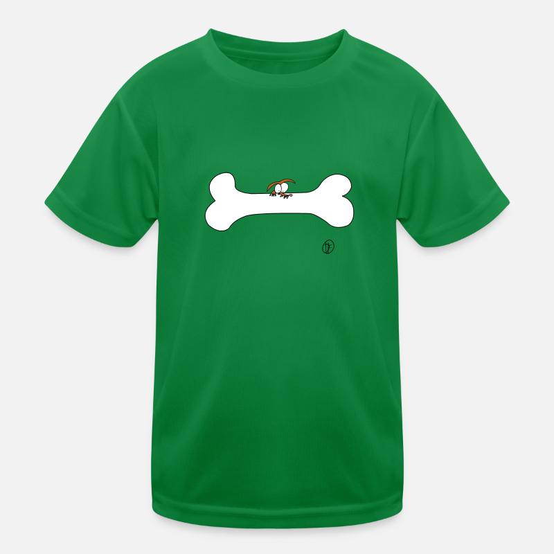 Dog with bone Kids Functional T-Shirt