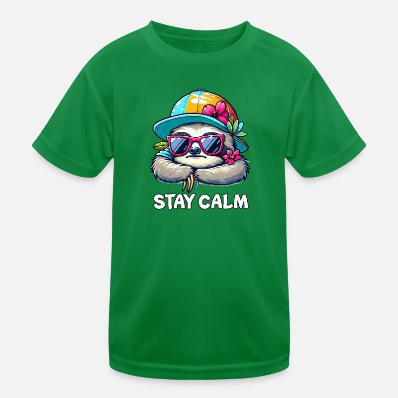 Sloth - Kids Functional T-Shirt - kelly green