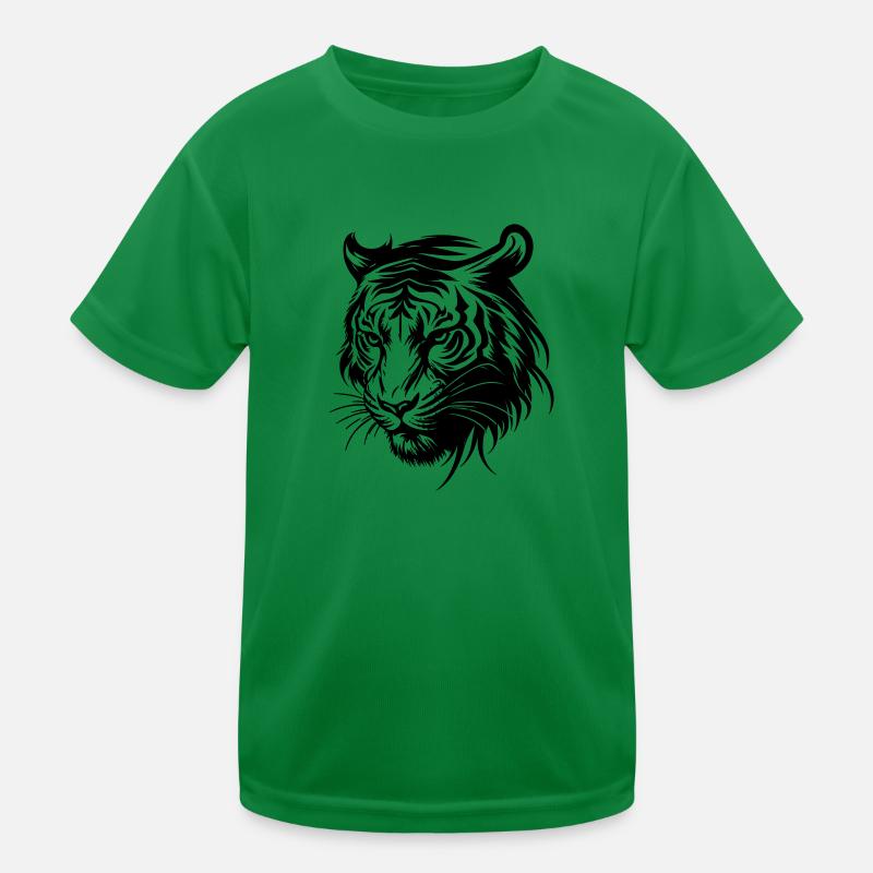 Tiger Kontur Farbe editierbar Kinder Funktions-T-Shirt